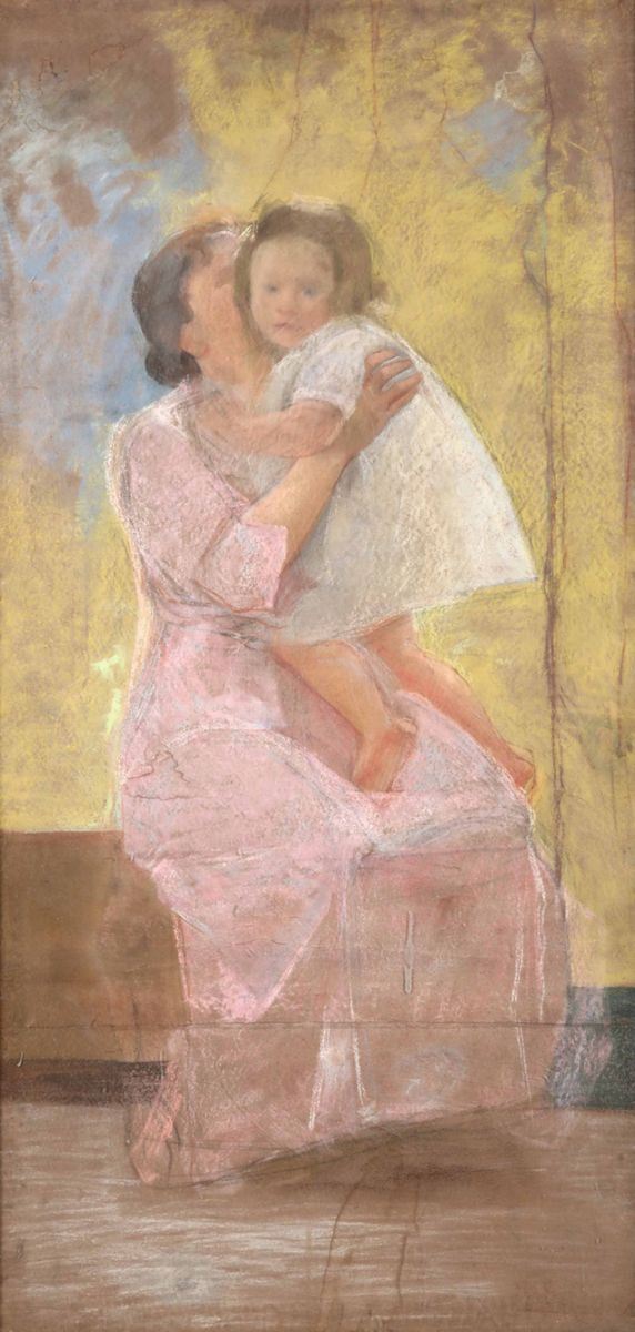 Giovanni Sottocornola (1855 - 1917) Gioie materne  - Asta Dipinti del XIX e XX secolo - Cambi Casa d'Aste