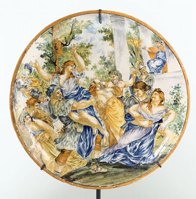 Grande Piatto in Maiolica, Manifattura del XIX-XX Secolo
