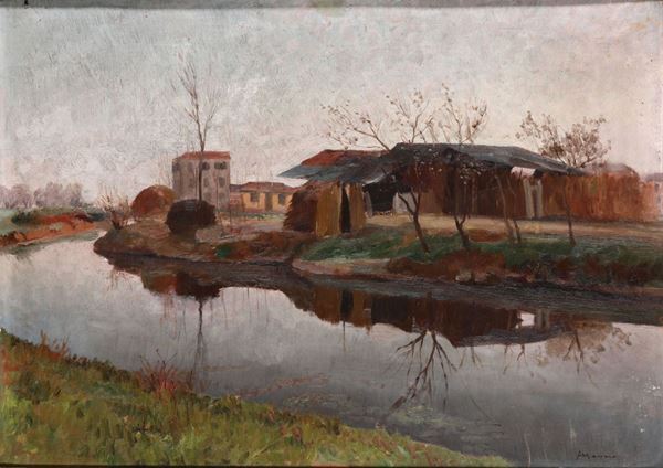 Filippo Massaro (1900-?) Case sull'acqua