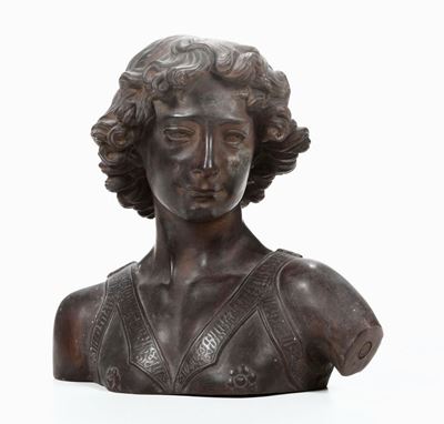Scultura in Ceramica Raffigurante Busto del David