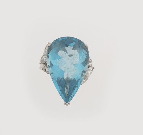 Aquamarine and diamond ring  - Auction Fine Jewels  - Cambi Casa d'Aste
