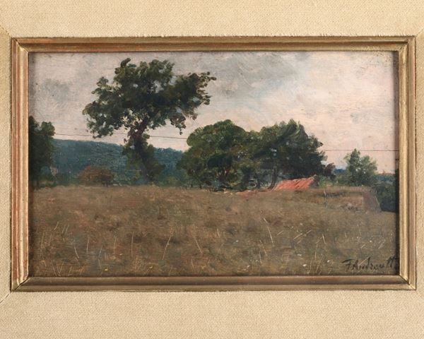 Federico Andreotti - Federico Andreotti (1847-1930) Paesaggio di campagna