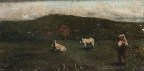 Pittore del XIX secolo Paesaggio agreste
