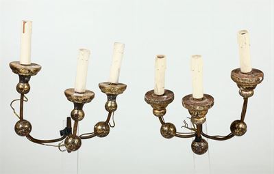 Coppia di Appliques in Metallo, Inizio XIX Secolo