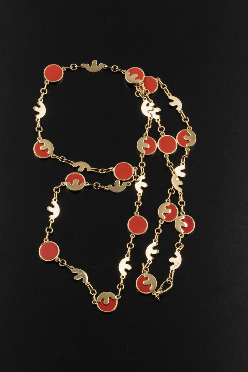 Gold necklace  - Auction Fine Coral Jewels - I - Cambi Casa d'Aste