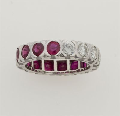 Anello con Diamanti e Rubini
