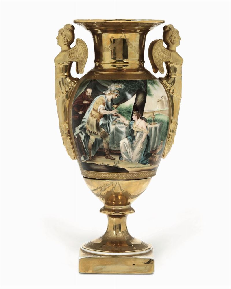 Vaso Russia, secondo quarto del XIX secolo  - Auction Majolica and Porcelain - Cambi Casa d'Aste