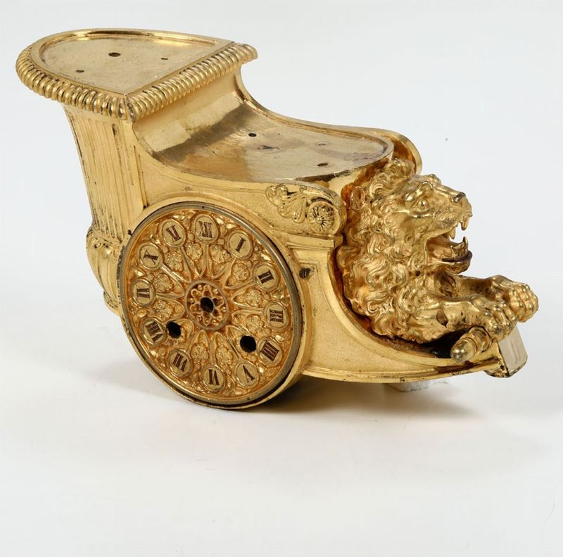 Elemento di pendola in bronzo dorato e cesellato, XIX secolo  - Asta Antiquariato - Cambi Casa d'Aste