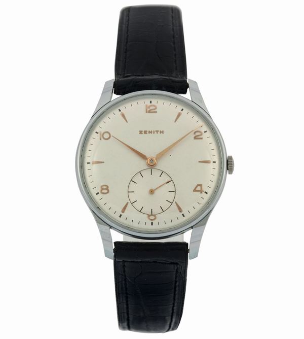 Zenith. Fine, stainless steel wristwatch. Made circa 1960