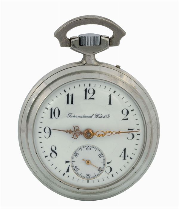 IWC. Piccolo orologio da tasca, in acciaio. Realizzato nel 1900 circa