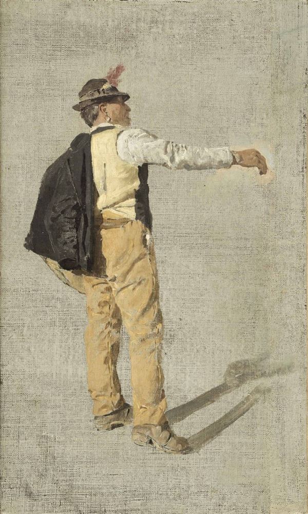 Alceste Campriani (1848-1933) Studio di figura maschile, 1880-’84 c.