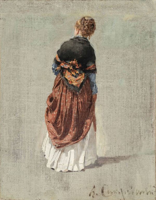 Alceste Campriani (1848-1933) Studio di figura femminile, 1880-’84 c.