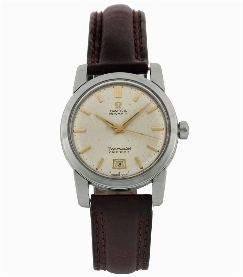Omega, Seamaster, Calendar, Ref. 2757-2SC. Fine, water resistant, self-winding, stainless steel wristwatch with date and original buckle. Made circa 1952  - Auction wrist and pocket watches - Cambi Casa d'Aste