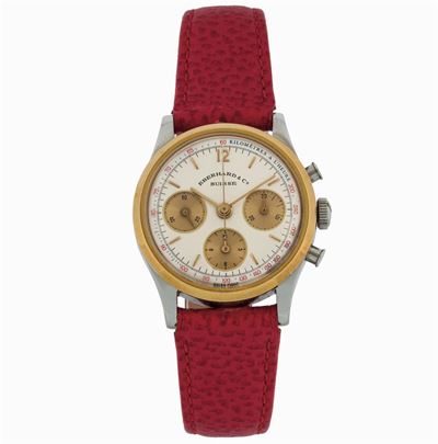 Eberhard&co., Suisse, Contograf, Ref. 32026. Orologio da Polso, Cronografo, in Acciaio e Oro. Rea...