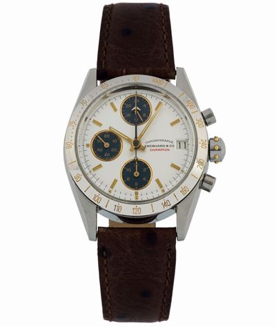 Eberhard, Chronographe Champion. Orologio da Polso, Impermeabile, Automatico, in Acciaio con Data...