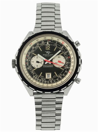 Breitling, Genève, Navitimer, Chrono-matic, Ref. 1806. Raro, Orologio da Polso, Oversize, Cronogr...