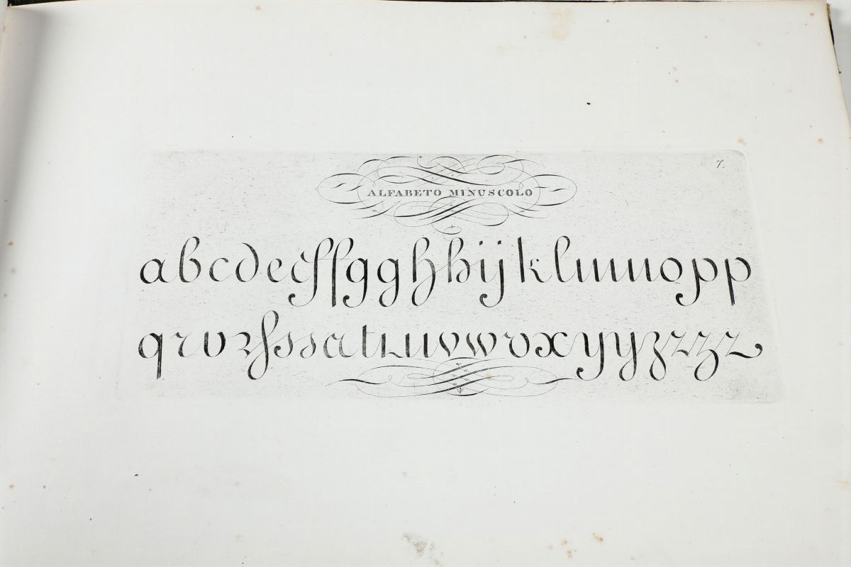 De Sanctis,gabrieleesemplare di Calligrafia,napoli,1824.(unito A:)esemplare di Alfabeti diversi.s...