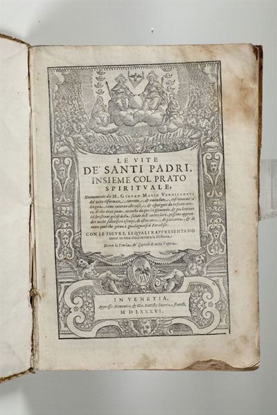 Verdizzotti,giovan Mariole Vite De'santi Padri Insieme Col Prato Spirituale..venezia,guerra,1586