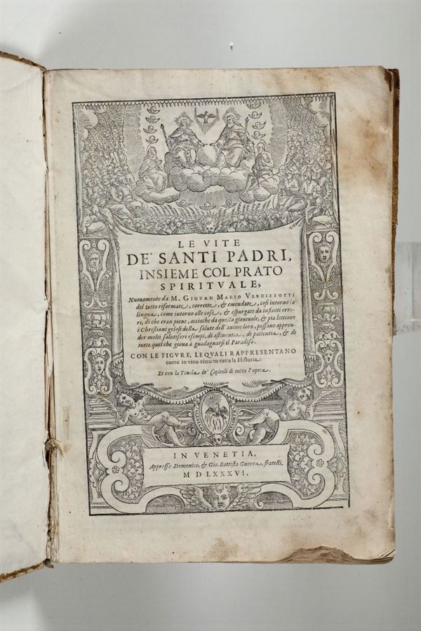 Verdizzotti,Giovan Mario Le vite de'Santi Padri insieme col prato spirituale..Venezia,Guerra,1586