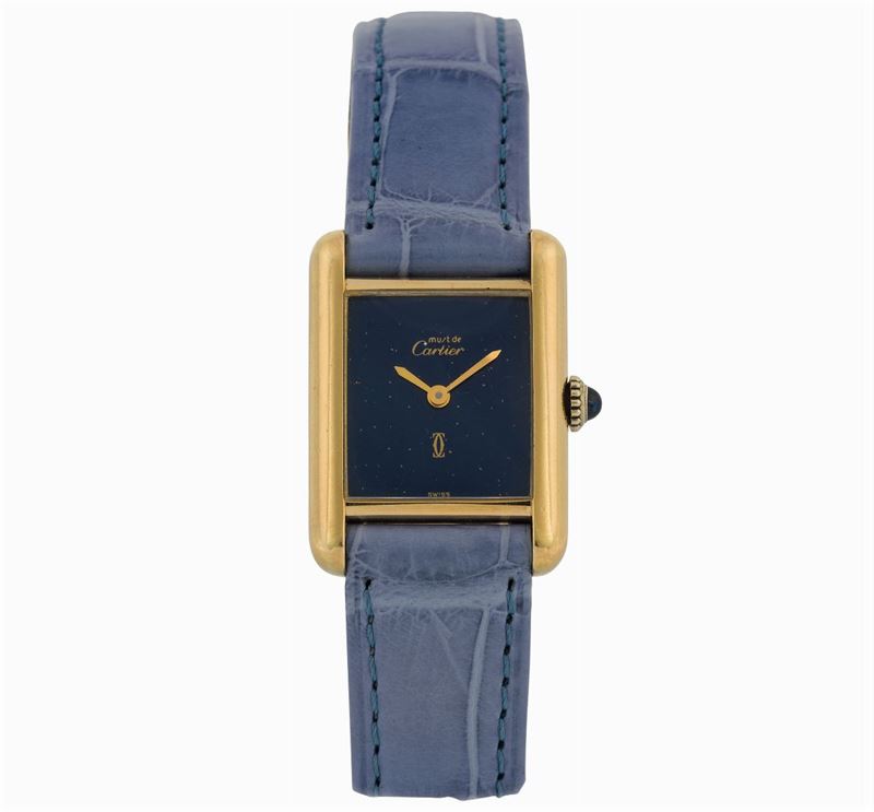 Cartier, Must de Cartier. Fine, gold plated, lady's wristwatch with original buckle. Made circa 1990  - Auction wrist and pocket watches - Cambi Casa d'Aste