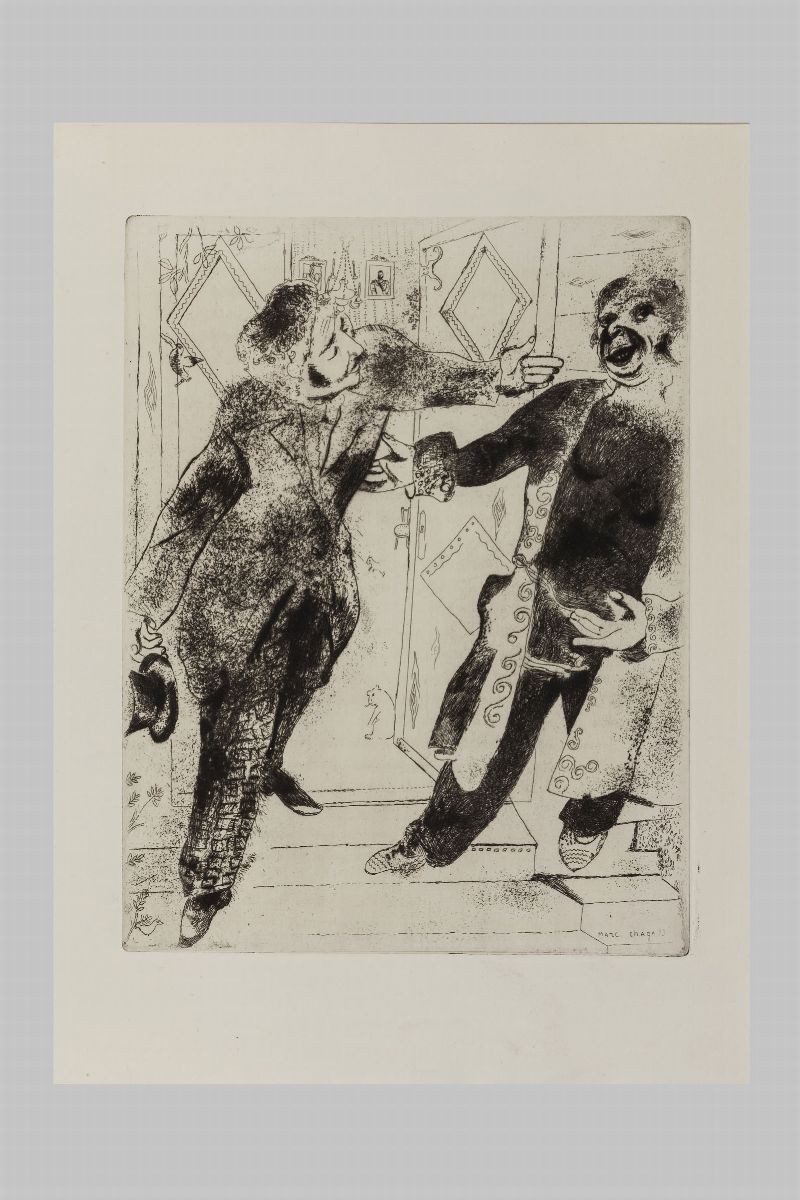 Chagall,marc / Gogol, Nikolajles Ames Mortes.traduction De Henri Mongault.eaux-fortes Originales ...