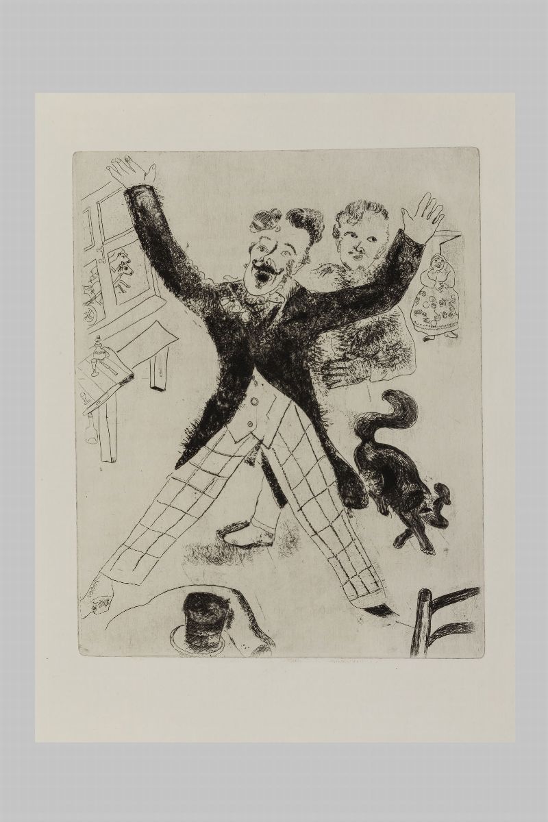 Chagall,marc / Gogol, Nikolajles Ames Mortes.traduction De Henri Mongault.eaux-fortes Originales ...
