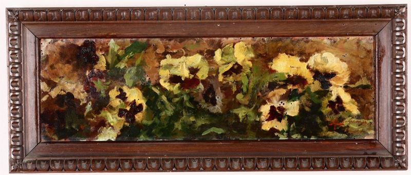 Pittore del XX secolo Viole  - Auction Paintings - Cambi Casa d'Aste