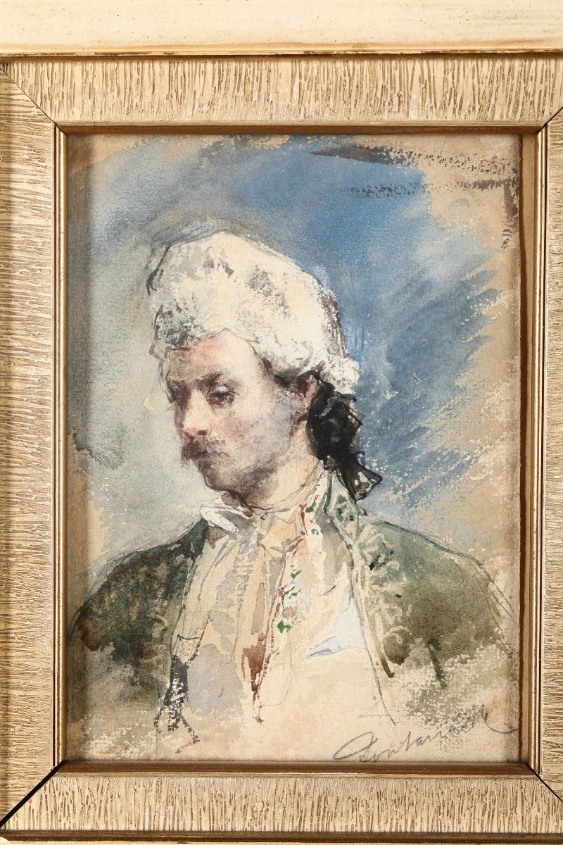 Antonio Fontanesi (1818-1882), attr. Figura maschile  - Auction Paintings - Cambi Casa d'Aste