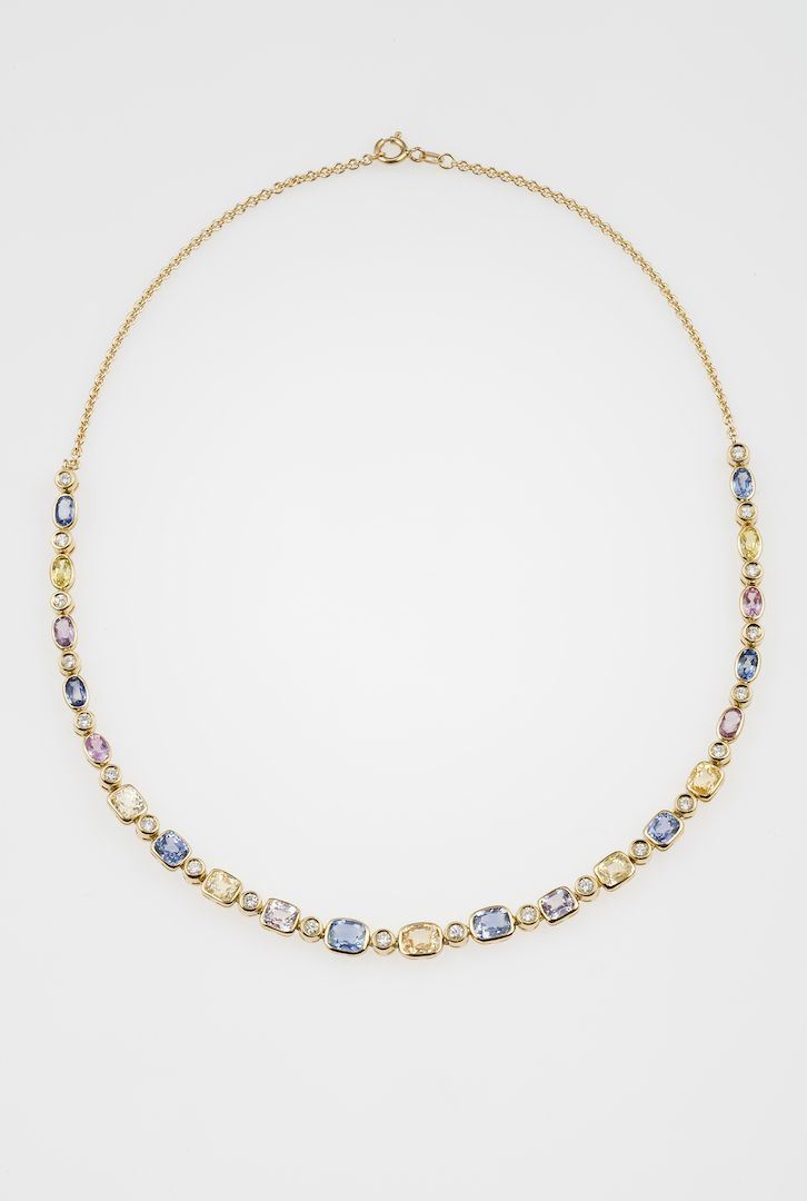 Corundum and diamond necklace  - Auction Fine Jewels - II - Cambi Casa d'Aste