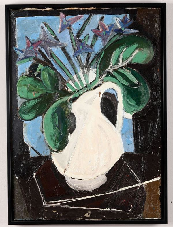Hiero Prampolini (1913 - 1973) Vaso di fiori