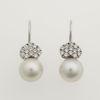 Orecchini con Perle e Diamanti