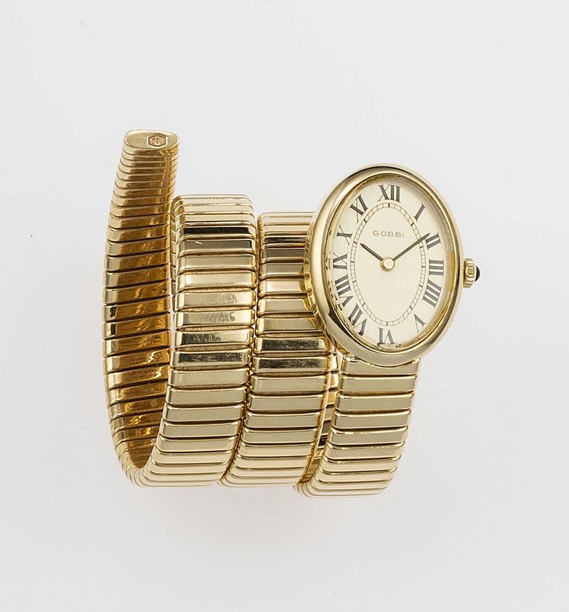 Gobbi gold wristwatch  - Auction Fine Jewels - II - Cambi Casa d'Aste