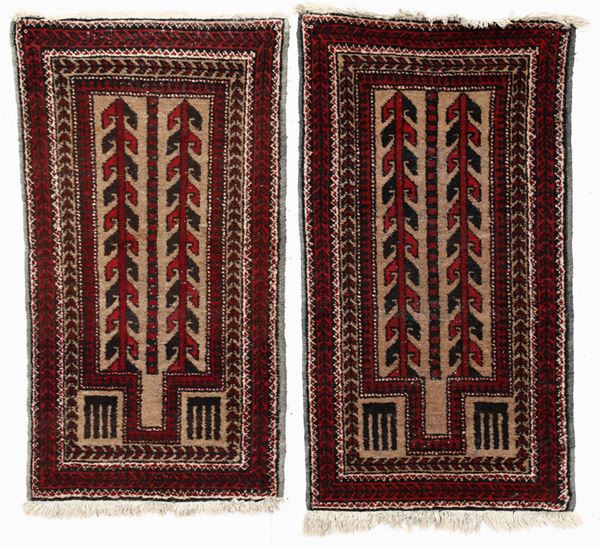 Coppia di tappeti Baluch XX secolo
