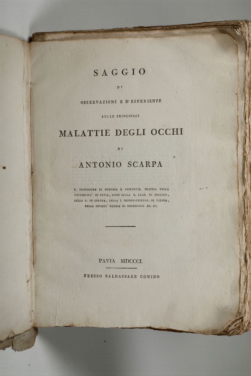Scarpa,antoniosaggio di Osservazione e Esperienze sulle Principali Malattie degli Occhi..pavia,co...