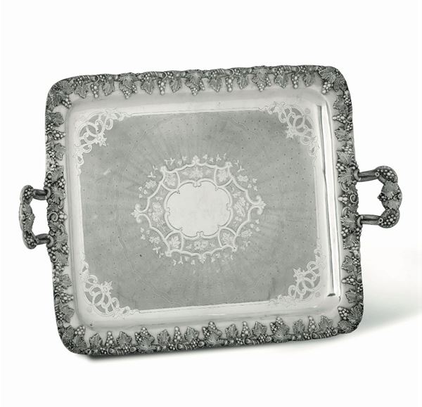 A silver tray, France, 18-1900s