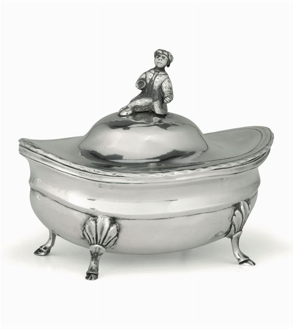 A silver sugar pot, Italy, late 1700s