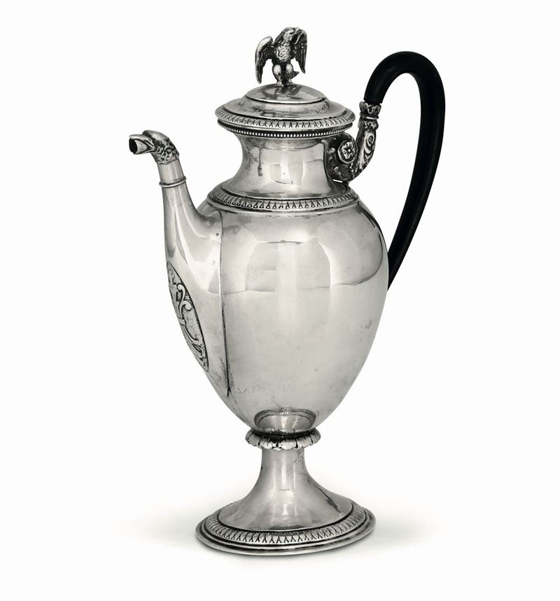 A silver coffee pot, northern Italy, 1800s  - Auction Collectors' Silvers - II - Cambi Casa d'Aste