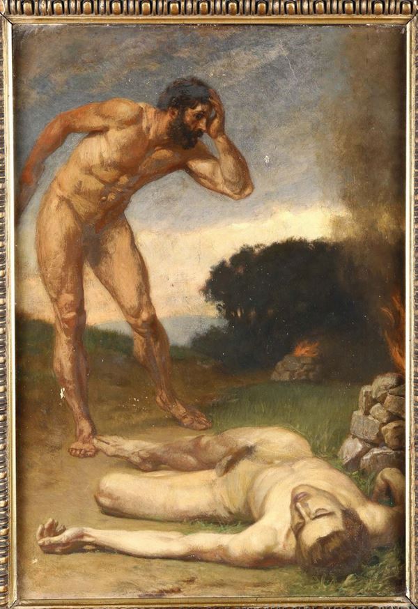 Pittore del XIX secolo Caino e Abele