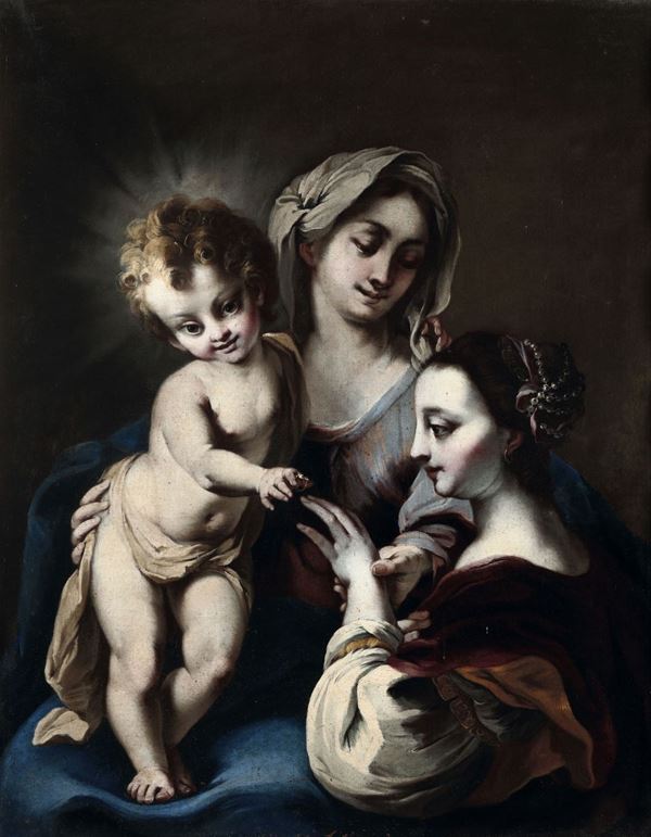 Stefano Maria Legnani detto il Legnanino (Milano 1660 - Bologna 1715) Matrimonio mistico di Santa Caterina