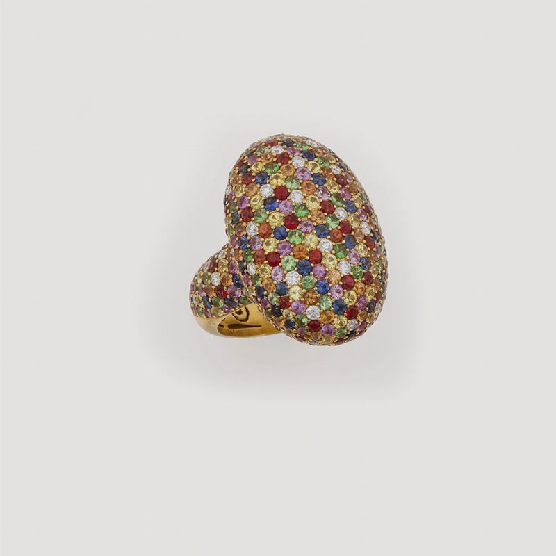 Gem-set and gold ring  - Auction Timed Auction Jewels - Cambi Casa d'Aste