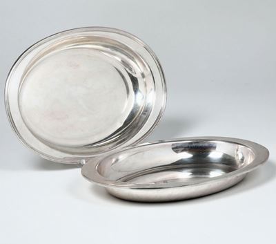 Due Legumiere in Argento. Argenteria Artistica Italiana del XX Secolo