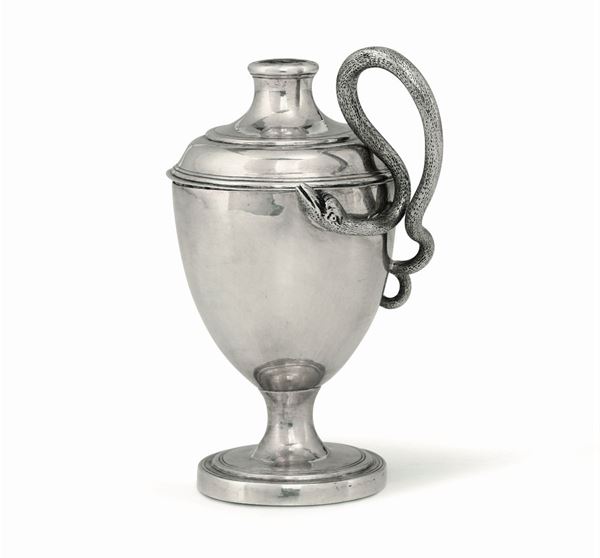 A silver candlewick holder, Florence, 1800s