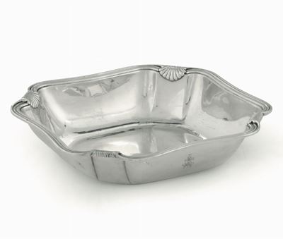 Centrotavola in Argento Fuso e Cesellato. Francia XX Secolo.