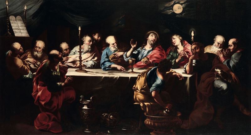 Scuola italiana del XVII secolo Ultima cena  - Auction Old Master Paintings - Cambi Casa d'Aste