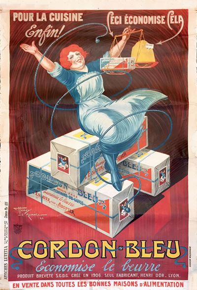 Henri le Monnier (1893-1978)pour la Cuisine… Enfin… Cordon-bleu Economise le Beurre