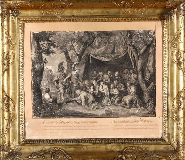 Incisione raffigurante natività, Francia XVIII-XIX secolo