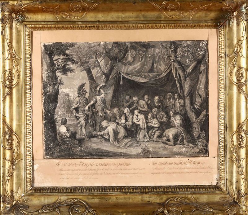Incisione raffigurante natività, Francia XVIII-XIX secolo  - Auction Paintings and Furnitures - Cambi Casa d'Aste