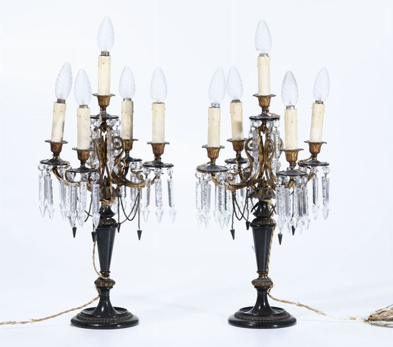 Coppia di candelabri a cinque luci  - Auction Paintings and Furnitures - Cambi Casa d'Aste