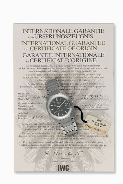 Iwc, International Watch Co., Schaffhausen, Yacht Club II, Automatic , Rf. 3212. Orologio da Pols...
