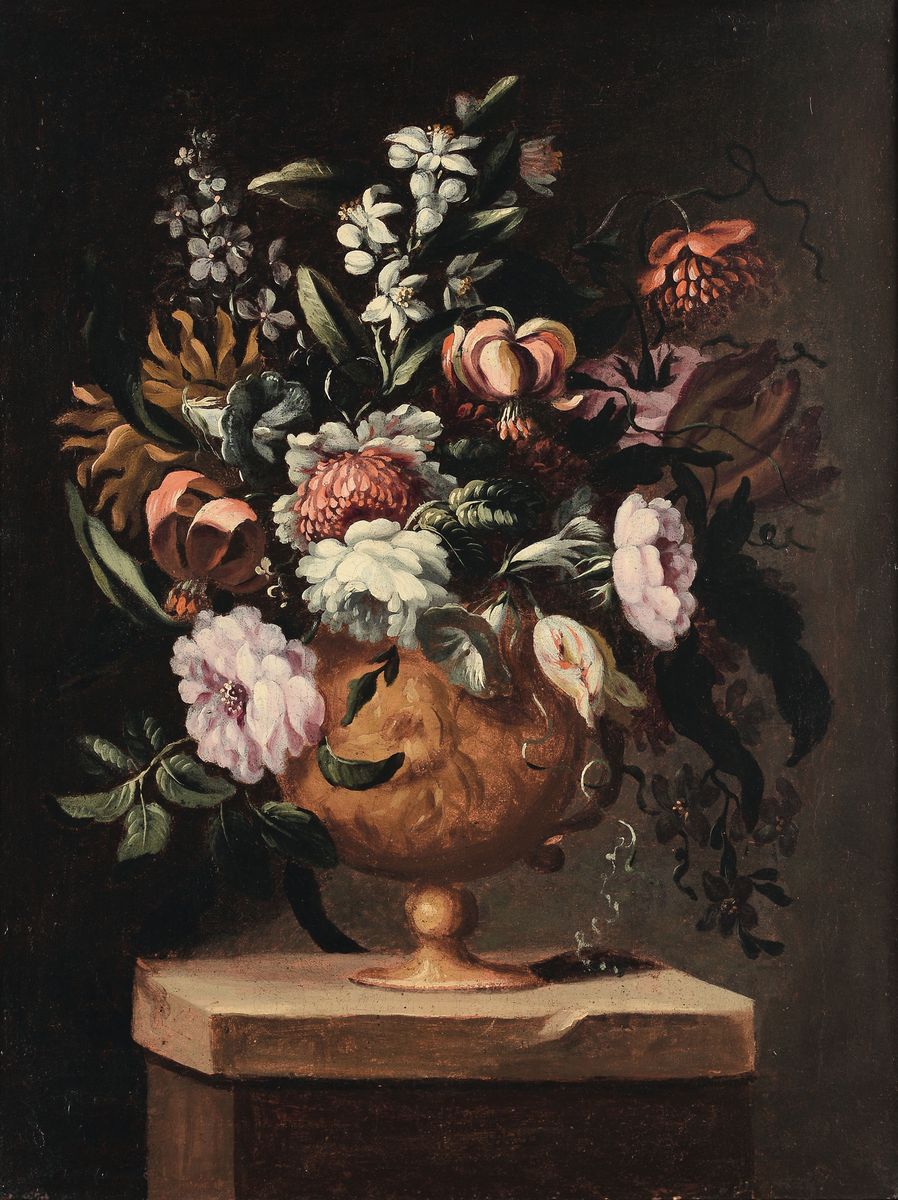 Scuola del XVIII Secolonature Morte con Vasi di Fiori